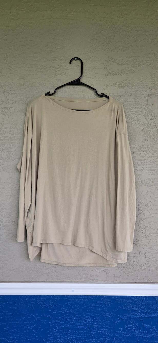 Lululemon Long Sleeve Shirt Beige Oversized Pullover Top
